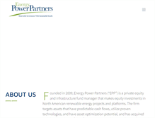 Tablet Screenshot of energypowerpartners.com